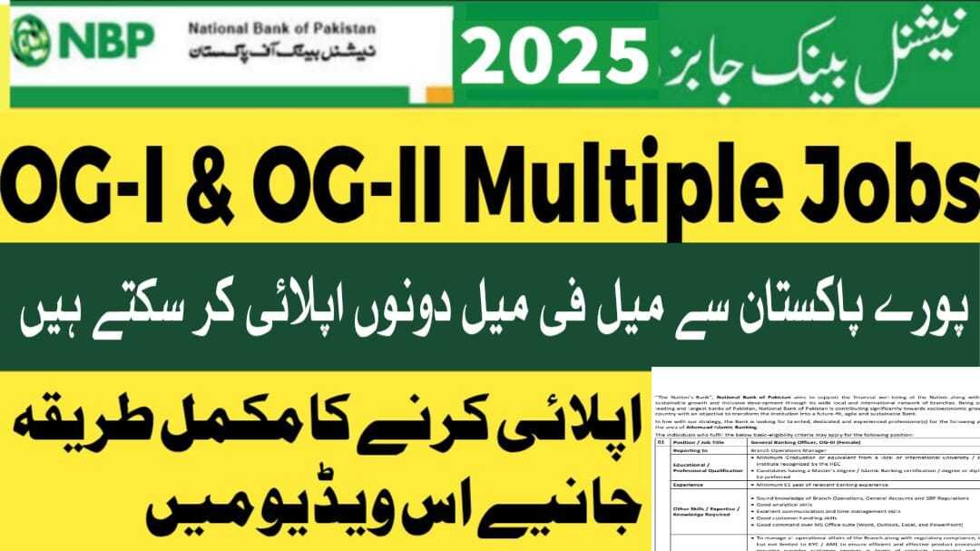 National Bank Of Pakistan NBP November Jobs Others 2025 Apply Audit Team Members & Others
