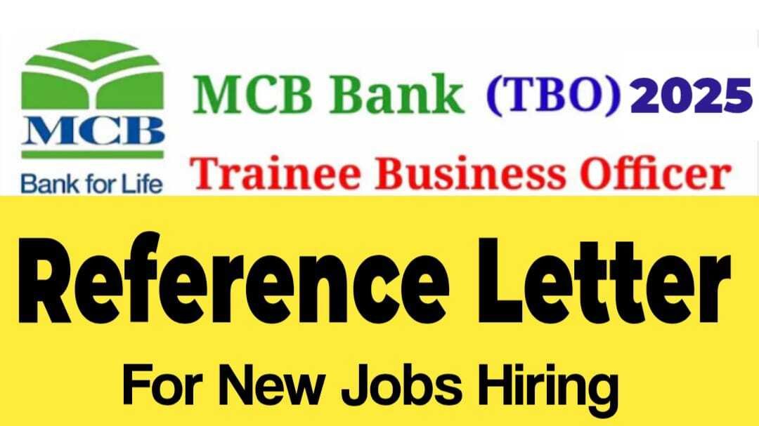 MCB Bank Reference Letter For New Jobs Hiring 2025