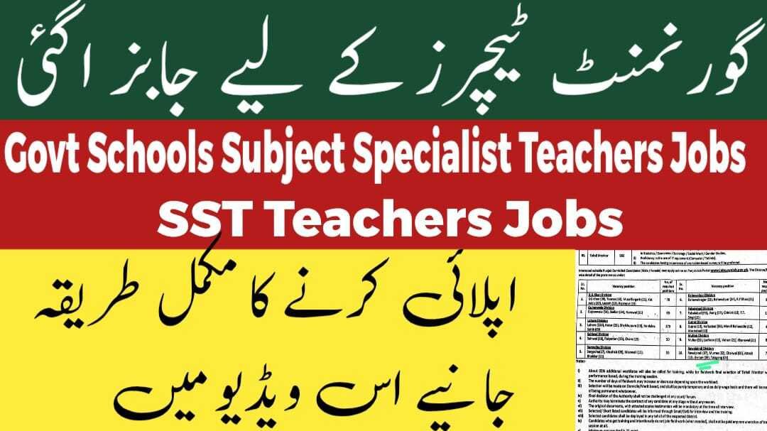 PPSC Announced Jobs For (SST) Subject Specialist Teachers In Punjab Advertisement No. 46/2025