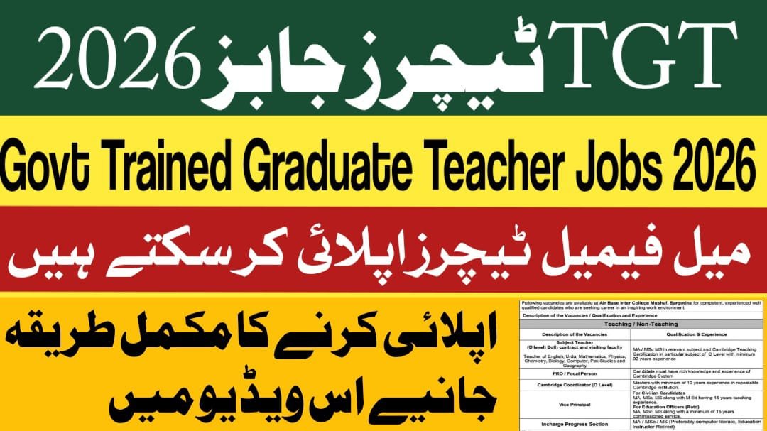 Trained Graduate Teachers BPS-16 Jobs Announced Wapda Water & Power Authority Schools February 2026 Latest