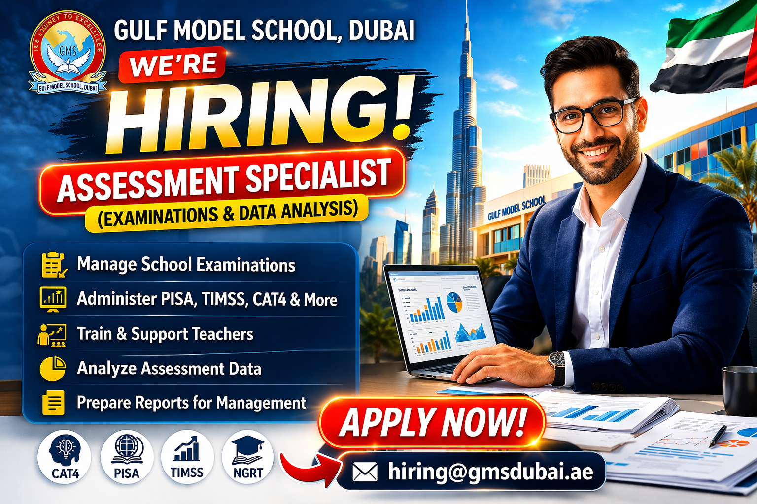 Gulf Model School, DUBAI Announced Assessment Specialist Jobs 2026 March Latest