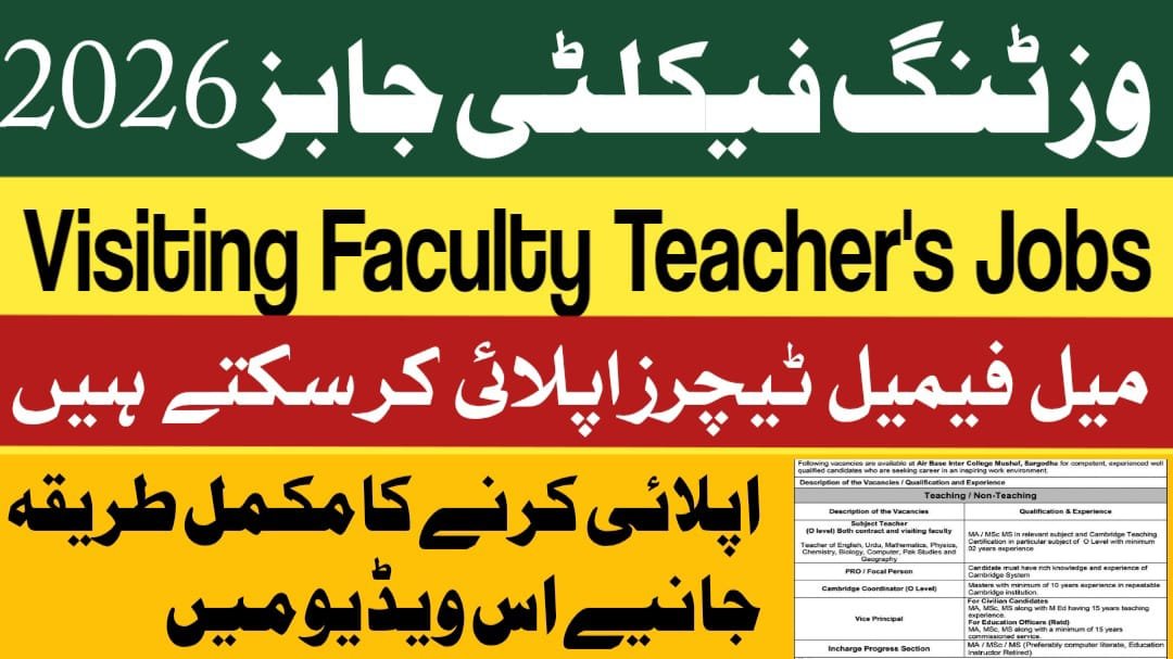 Visiting Faculty Teaching In Jobs Comsats University Abbottabad Campus Announced 2026 For Teachers