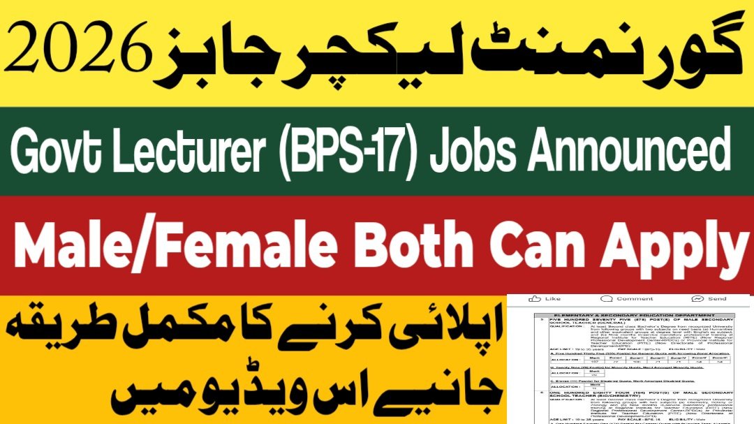 FPSC Lecturer & Elementary School Teachers EST May Jobs For Teaching And Non Teaching Staff Apply online Consolidated Advertisement No 2/2026