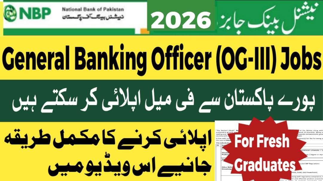 National Bank Of Pakistan NBP General Banking Officers GBO (OG-III) Jobs July 2026